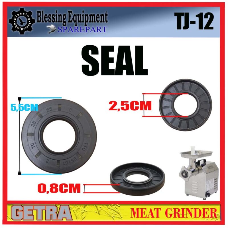 TJ-12 SPAREPART OIL SEAL | SEAL 25 X 55 X 8 Meat Grinder GETRA TJ 12 KARET HITAM | SEGEL HITAM 25X55X8 | SEAL | SEGEL POROS UTAMA MESIN PENGGILING DAGING TJ12 GETRA - Image 2