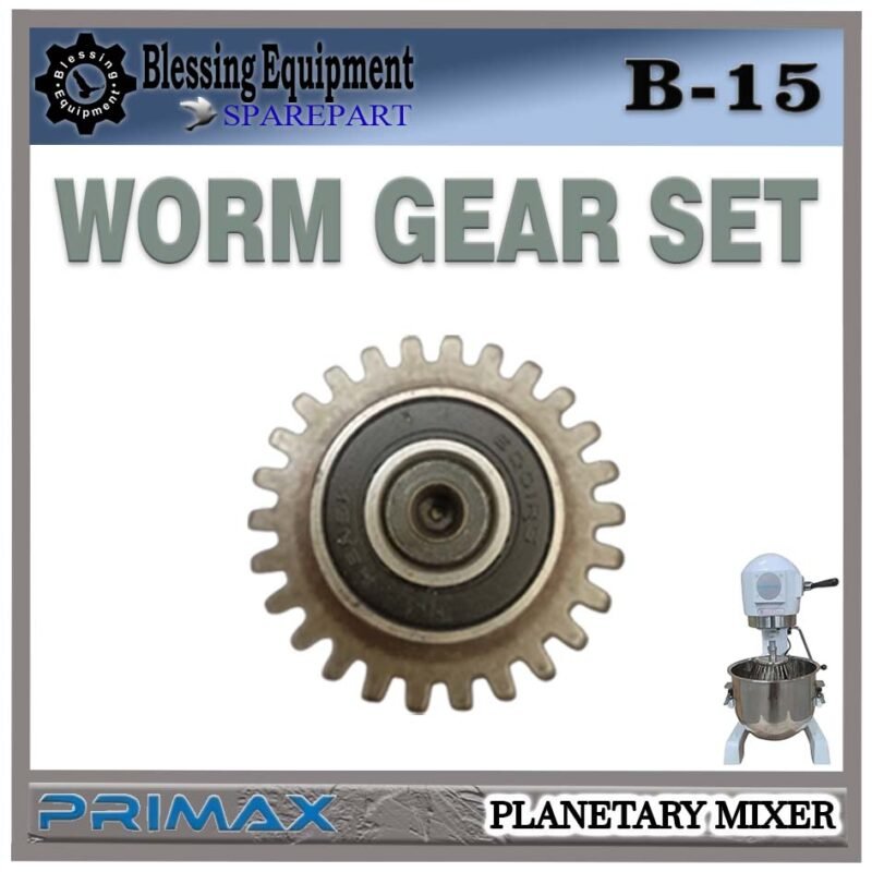 B-15 SPAREPART WORM GEAR SET Planetary Mixer 15L PRIMAX B 15 WORM SHAFT | GEAR ULIR LENGKAP PENGGERAK UTAMA UNTUK MESIN PENGADUK ADONAN 15 LITER B15 PRIMAX - Image 5