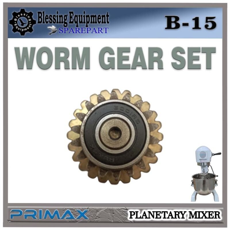 B-15 SPAREPART WORM GEAR SET Planetary Mixer 15L PRIMAX B 15 WORM SHAFT | GEAR ULIR LENGKAP PENGGERAK UTAMA UNTUK MESIN PENGADUK ADONAN 15 LITER B15 PRIMAX - Image 4