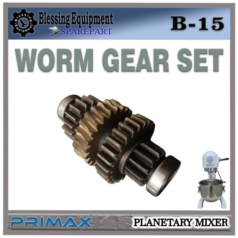 B-15 SPAREPART WORM GEAR SET Planetary Mixer 15L PRIMAX B 15 WORM SHAFT | GEAR ULIR LENGKAP PENGGERAK UTAMA UNTUK MESIN PENGADUK ADONAN 15 LITER B15 PRIMAX - Image 6