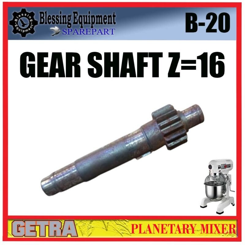 B-20 SPAREPART GEAR SHAFT Z-16 | AS GEAR 20L Planetary Mixer GETRA B 20 GEAR 16 MATA GIGI | AS TRANSMISI GIGI MESIN PENGADUK ADONAN 20LITER B20 Z=16 GETRA B-20 SPAREPART GEAR SHAFT Z-16 | AS GEAR 20L Planetary Mixer GETRA B 20 GEAR 16 MATA GIGI | AS TRANSMISI GIGI MESIN PENGADUK ADONAN 20LITER B20 Z=16 GETRA - Image 2