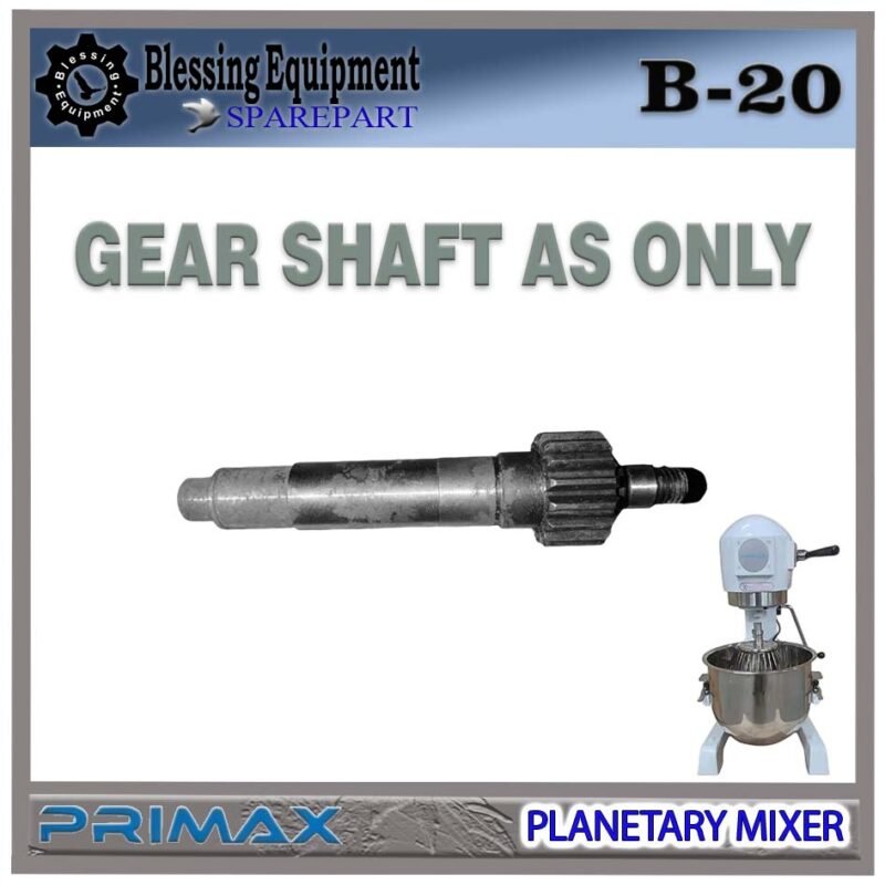 B-20 PRIMAX SPAREPART GEAR SHAFT AS ONLY 13,5CM GIGI 16 Planetary Mixer 20L PRIMAX B 20 GEAR AS | AS TRANSMISI GIGI UNTUK MESIN PENGADUK ADONAN 20 LITER B20 PRIMAX