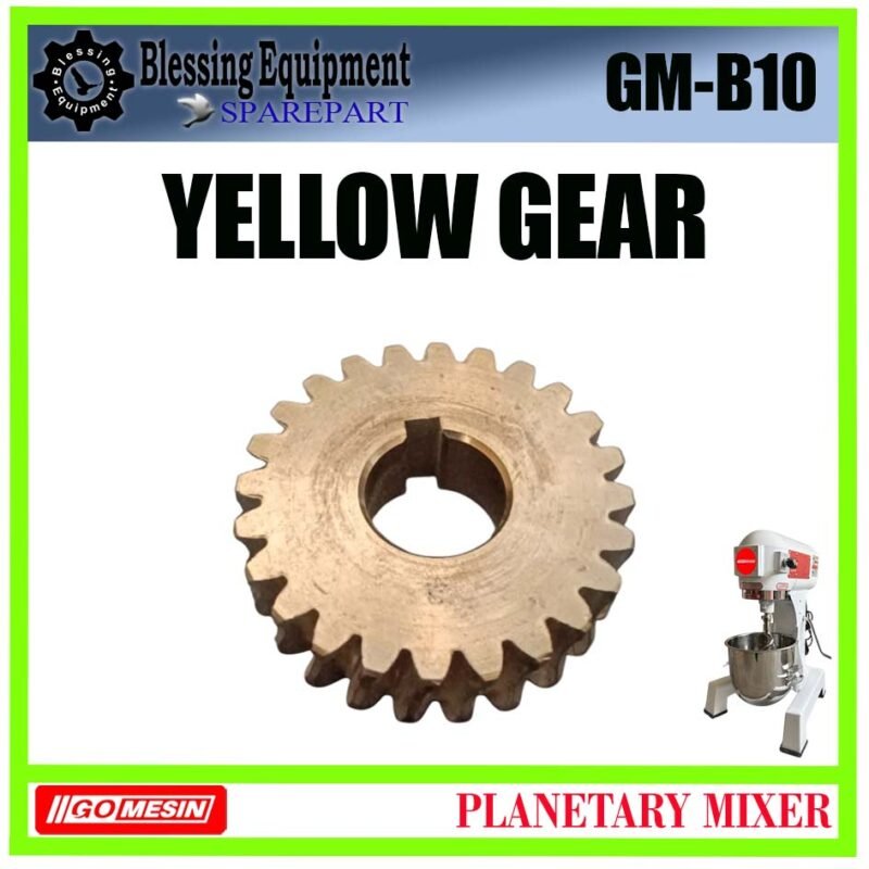 GM-B10 SPAREPART GEAR NANAS | YELLOW GEAR Z-24 Planetary Mixer 10L GOMESIN GM B10 GEAR KUNING Z=24 | GEAR MATAHARI 24 GIGI UNTUK MESIN PENGADUK ADONAN 10 LITER | MIXER GMB10 GOMESIN