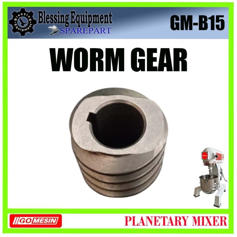 GM-B15 SPAREPART GEAR ULIR | WORM GEAR Planetary Mixer 15L GOMESIN WORM SHAFT | GEAR SPIRAL | GEAR RODA CACING UNTUK MESIN PENGADUK ADONAN 15 LITER GMB15 GOMESIN - Image 4