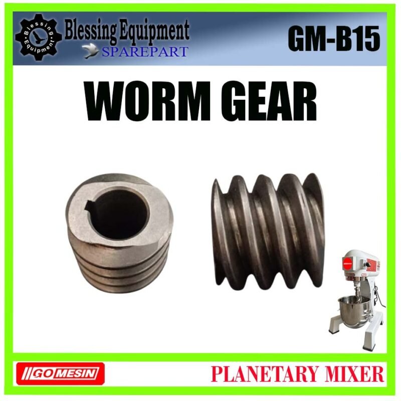 GM-B15 SPAREPART GEAR ULIR | WORM GEAR Planetary Mixer 15L GOMESIN WORM SHAFT | GEAR SPIRAL | GEAR RODA CACING UNTUK MESIN PENGADUK ADONAN 15 LITER GMB15 GOMESIN