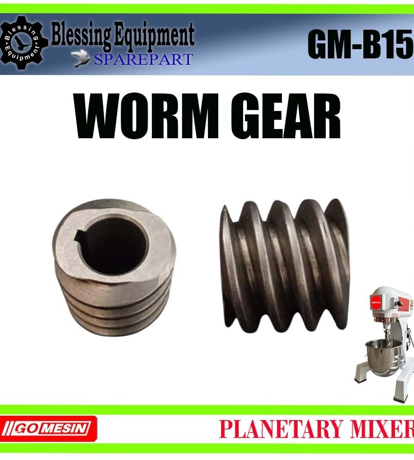 GM-B15 SPAREPART GEAR ULIR | WORM GEAR Planetary Mixer 15L GOMESIN WORM SHAFT | GEAR SPIRAL | GEAR RODA CACING UNTUK MESIN PENGADUK ADONAN 15 LITER GMB15 GOMESIN