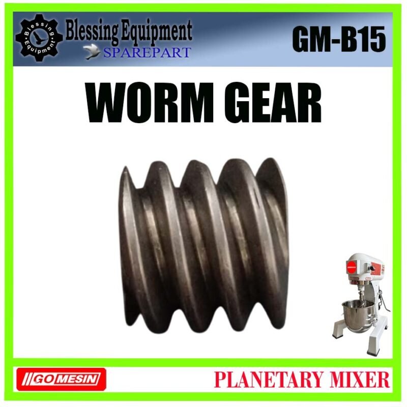 GM-B15 SPAREPART GEAR ULIR | WORM GEAR Planetary Mixer 15L GOMESIN WORM SHAFT | GEAR SPIRAL | GEAR RODA CACING UNTUK MESIN PENGADUK ADONAN 15 LITER GMB15 GOMESIN - Image 3