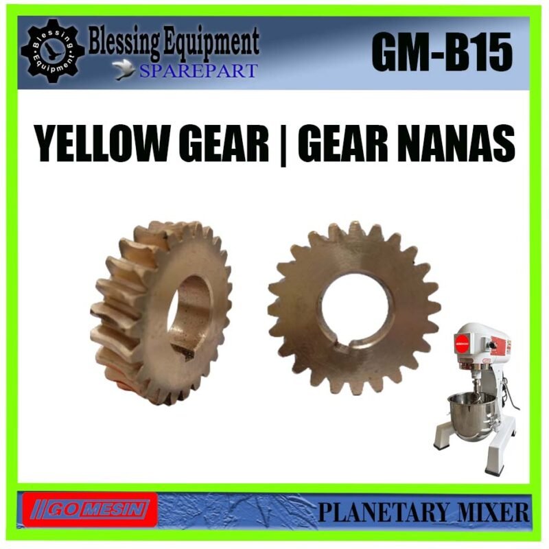 GM-B15 SPAREPART GEAR NANAS | YELLOW GEAR Z-24 Planetary Mixer 15L GOMESIN GEAR KUNING | GEAR MATAHARI 24 GIGI UNTUK MESIN PENGADUK ADONAN 15 LITER GMB15 GOMESIN - Image 4