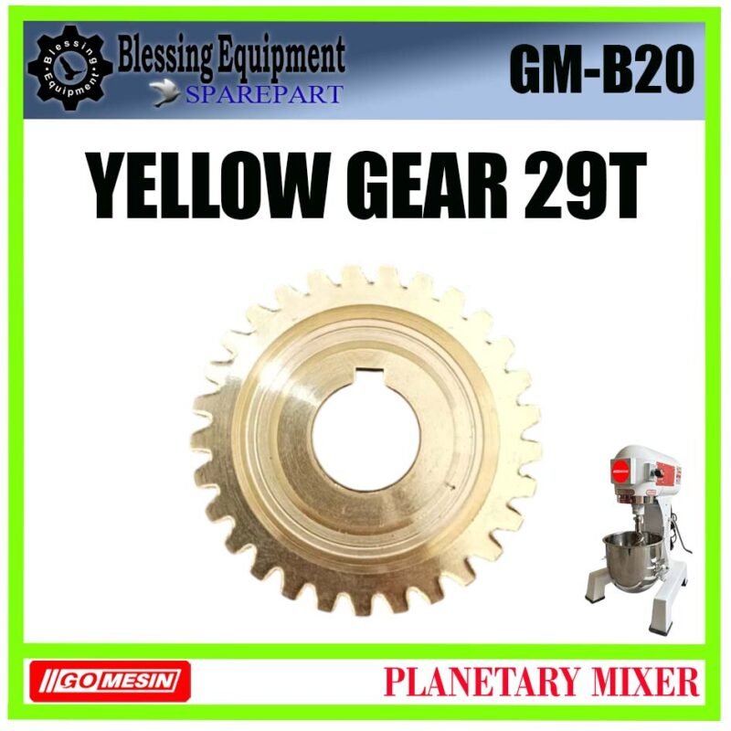 GM-B20 SPAREPART YELLOW GEAR Z-29 | GEAR NANAS 29T Planetary Mixer GOMESIN GM B20 GEAR MATAHARI | 29 GIGI GEAR KUNING MIXER GOMESIN GMB20 - Image 4