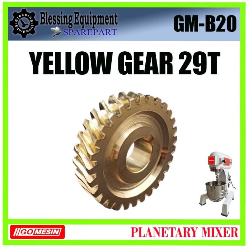 GM-B20 SPAREPART YELLOW GEAR Z-29 | GEAR NANAS 29T Planetary Mixer GOMESIN GM B20 GEAR MATAHARI | 29 GIGI GEAR KUNING MIXER GOMESIN GMB20 - Image 3