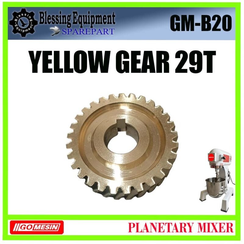GM-B20 SPAREPART YELLOW GEAR Z-29 | GEAR NANAS 29T Planetary Mixer GOMESIN GM B20 GEAR MATAHARI | 29 GIGI GEAR KUNING MIXER GOMESIN GMB20 - Image 5
