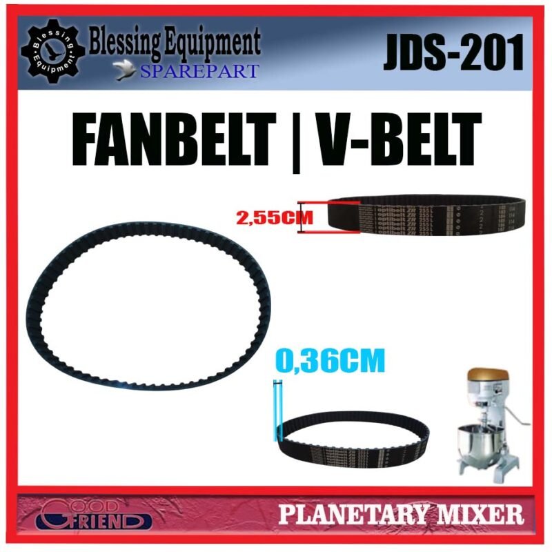 JDS-201 SPAREPART FANBELT | V-BELT Planetary Mixer GOOD FRIEND JDS 201 TIMING BELT | SABUK BERGERIGI UNTUK MESIN PENGADUK ADONAN JDS201 GOOD FRIEND - Image 2