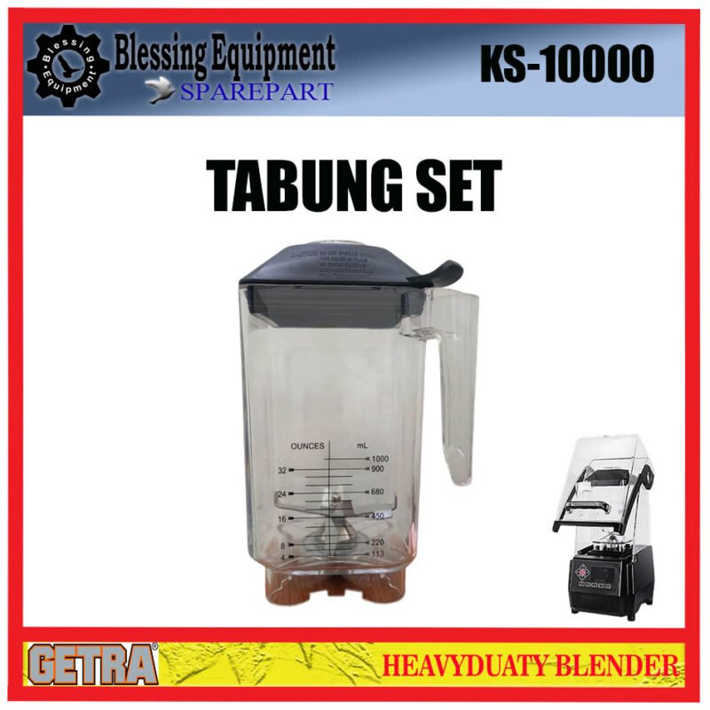 KS-10000 GETRA SPAREPART TABUNG KOMPLIT | JAR SET 2L | TABUNG SET 2LITER Heavyduty Blender GETRA ORIGINAL KS 10000 WADAH | TABUNG GELAS LENGKAP 2LITER BLENDER GETRA KS10000 - Image 3