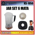 KS-1050 SPAREPART TABUNG LENGKAP 6 MATA | JAR SET 6 Heavyduty Blender GETRA OLD Th 2018 Kebawah KS 1050 WADAH | TABUNG GELAS 6 BILAH MATA BLENDER KS1050 GETRA