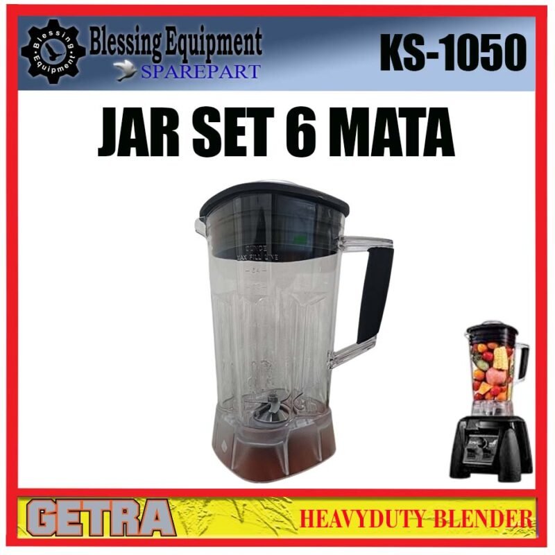 KS-1050 SPAREPART TABUNG LENGKAP 6 MATA | JAR SET 6 Heavyduty Blender GETRA OLD Th 2018 Kebawah KS 1050 WADAH | TABUNG GELAS 6 BILAH MATA BLENDER KS1050 GETRA KS-1050 SPAREPART TABUNG LENGKAP 6 MATA | JAR SET 6 Heavyduty Blender GETRA OLD Th 2018 Kebawah KS 1050 WADAH | TABUNG GELAS 6 BILAH MATA BLENDER KS1050 GETRA - Image 4