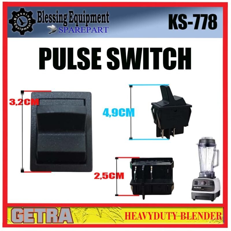 KS-778 SPAREPART PULSE SWITCH | REVERSE Heavyduty Blender GETRA KS 778 SAKLAR KEBALIKAN | SAKLAR PULSE | SAKLAR KECEPATAN UNTUK BLENDER KS778 GETRA - Image 2