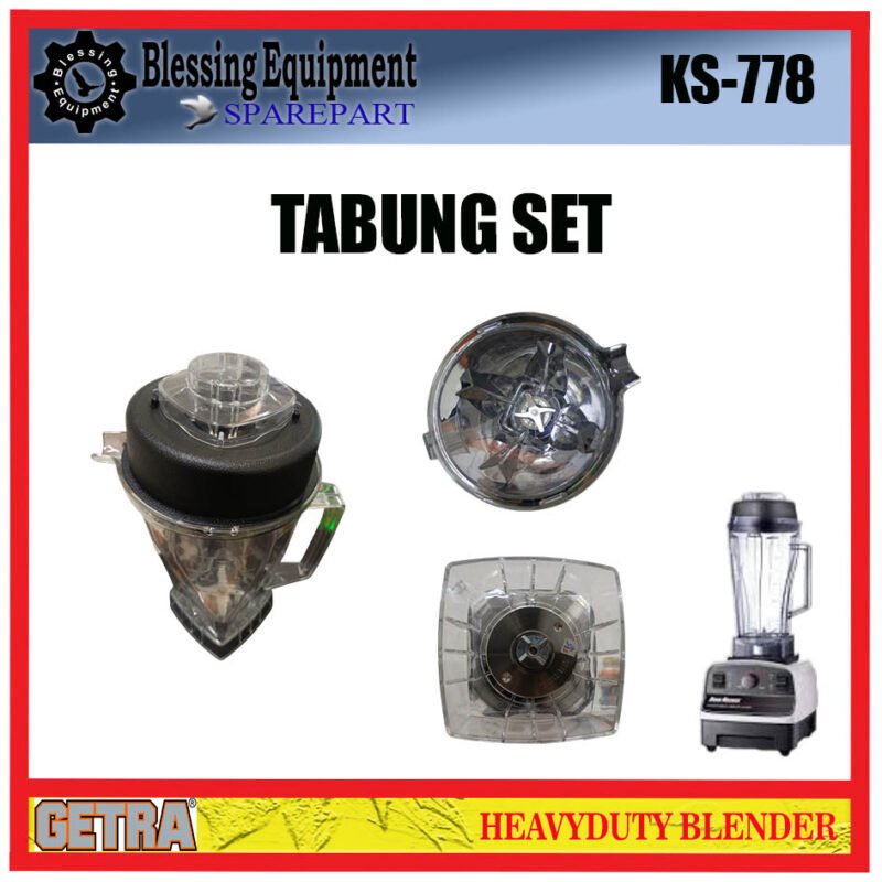 KS-778 GETRA SPAREPART JAR SET | WADAH LENGKAP | Tabung Set 2L Gelas Komplit Blender GETRA 2 LITER TABUNG GETRA - Image 4