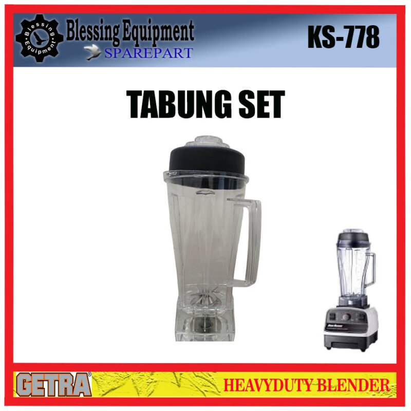 KS-778 GETRA SPAREPART JAR SET | WADAH LENGKAP | Tabung Set 2L Gelas Komplit Blender GETRA 2 LITER TABUNG GETRA - Image 3