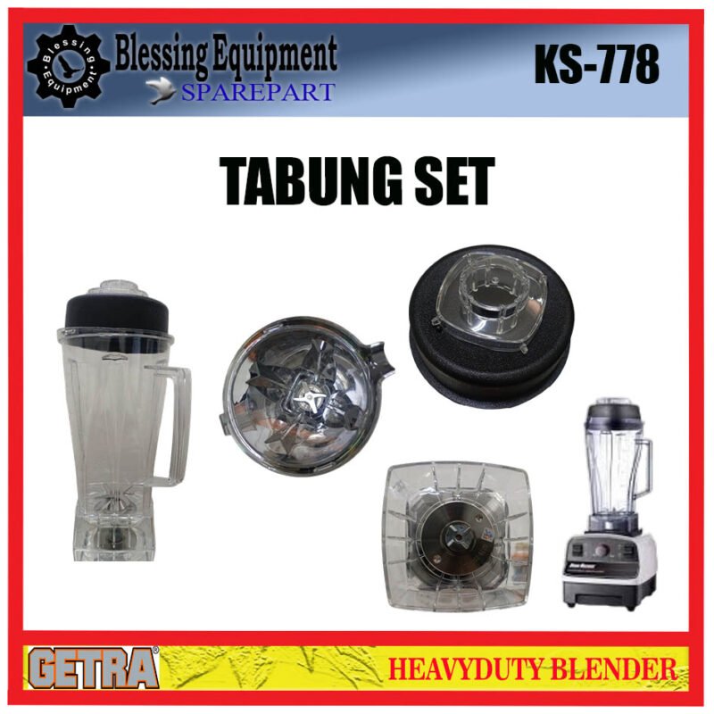 KS-778 GETRA SPAREPART JAR SET | WADAH LENGKAP | Tabung Set 2L Gelas Komplit Blender GETRA 2 LITER TABUNG GETRA