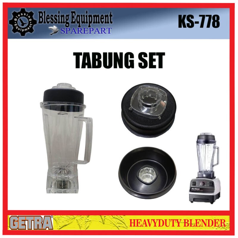 KS-778 GETRA SPAREPART JAR SET | WADAH LENGKAP | Tabung Set 2L Gelas Komplit Blender GETRA 2 LITER TABUNG GETRA - Image 5