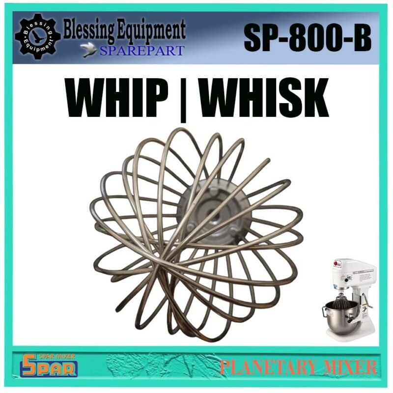 SP-800-B SPAREPART WHIP | WHISK 8L Planetary Mixer SPAR SP 800 B CAMBUK | ALAT PENGADUK BENTUK BALON | ALAT PENGOCOK TELUR UNTUK MESIN ADONAN 8 LITER SP800B SPAR - Image 6