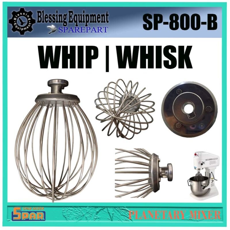 SP-800-B SPAREPART WHIP | WHISK 8L Planetary Mixer SPAR SP 800 B CAMBUK | ALAT PENGADUK BENTUK BALON | ALAT PENGOCOK TELUR UNTUK MESIN ADONAN 8 LITER SP800B SPAR - Image 3