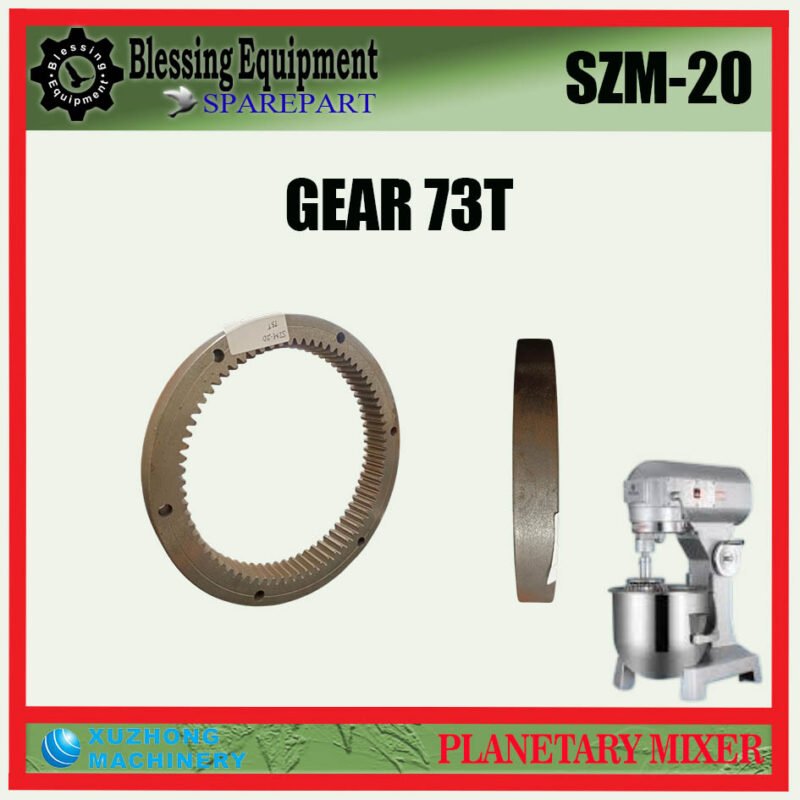 SZM-20 SPAREPART INNER GEAR 73 TEETH | INTERNAL GEAR 73T Planetary Mixer 20L XUZHONG SMZ 20 RING GEAR | RODA PENGGERAK INTERNAL 73 GIGI UNTUK MESIN PENGADUK ADONAN 20 LITER SZM20 XUZHONG - Image 3