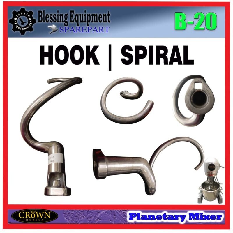 B-20 SPAREPART HOOK | SPIRAL Planetary Mixer 20L CROWN B 20 PENGADUK KAIT | PENGADUK BERBENTUK KAIL MESIN PENGADUK ADONAN 20 LITER B20 CROWN - Image 3