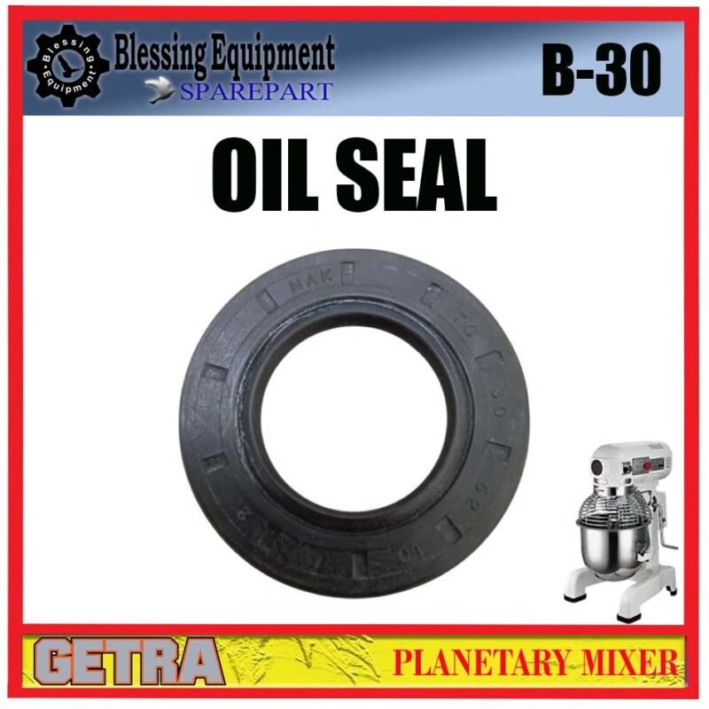 B-30 SPAREPART SEAL | OIL SEAL 30X52X10 Planetary Mixer 30L GETRA B 30 SEGEL HITAM | PENYEGEL KARET HITAM 3CM X 5,2CM X 1CM UNTUK MESIN PENGADUK ADONAN 30 LITER B30 GETRA - Image 5