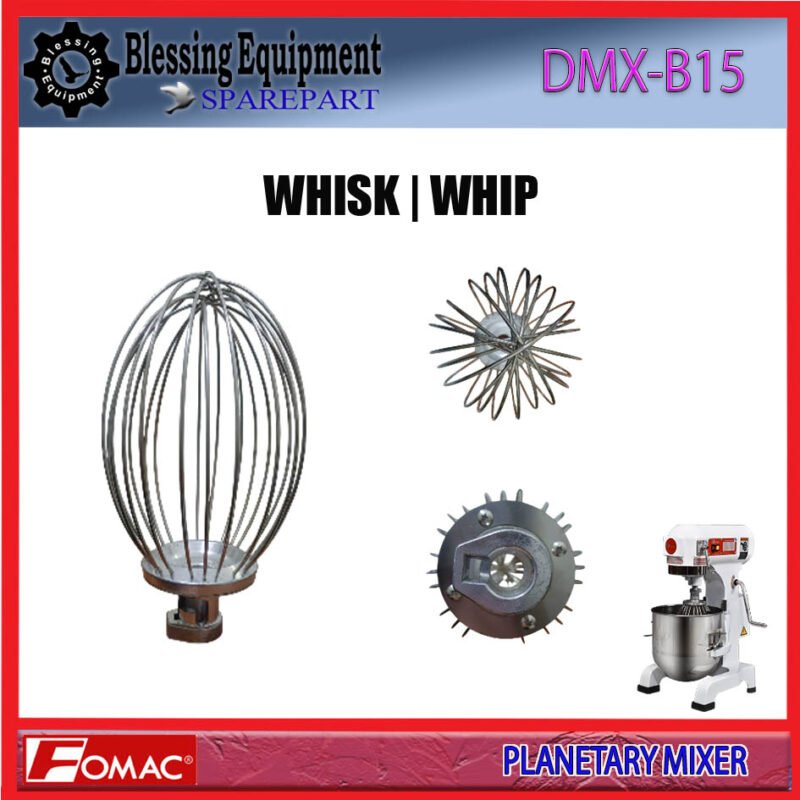 DMX-B15 SPAREPART WHIP | WHISK Planetary Mixer 15L FOMAC DMX B15 ALAT PENGADUK KAWAT | BERBENTUK BALON UNTUK MESIN PENGADUK ADONAN 15 LITER DMXB15 FOMAC