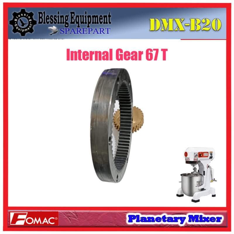 DMX-B20 SPAREPART INNER GEAR 67 TEETH | INTERNAL GEAR 67T Planetary Mixer 20L FOMAC DMX B20 RING GEAR Z-67 | RODA PENGGERAK INTERNAL 67 GIGI UNTUK MESIN PENGADUK ADONAN 20 LITER DMXB20 FOMAC - Image 4