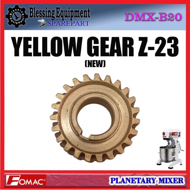 DMX-B20 SPAREPART GEAR NANAS Z-23 (BARU) | YELLOW GEAR Z=23 20L Planetary Mixer FOMAC DMX B20 GEAR NEW | GEAR MATAHARI | RODA GIGI 23T | GEAR KUNING 23 GIGI TYPE BARU MESIN PENGADUK ADONAN 20 LITER DMXB20 FOMAC - Image 7