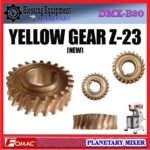 DMX-B20 SPAREPART GEAR NANAS Z-23 (BARU) | YELLOW GEAR Z=23 20L Planetary Mixer FOMAC DMX B20 GEAR NEW | GEAR MATAHARI | RODA GIGI 23T | GEAR KUNING 23 GIGI TYPE BARU MESIN PENGADUK ADONAN 20 LITER DMXB20 FOMAC