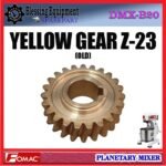 DMX-B20 SPAREPART GEAR NANAS Z-23 (OLD) | YELLOW GEAR Z=23 20L Planetary Mixer FOMAC DMX B20 GEAR OLD | GEAR MATAHARI | RODA GIGI 23T | GEAR KUNING 23 GIGI TYPE LAMA MESIN PENGADUK ADONAN 20 LITER DMXB20 FOMAC