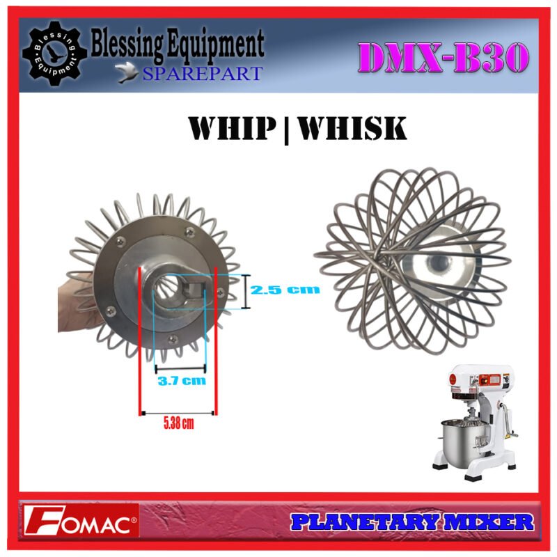 DMX-B30 SPAREPART WHIP | WHISK Planetary Mixer 30L FOMAC DMX B30 ALAT PENGADUK BERBENTUK BALON | PENGADUK KAWAT MESIN PENGADUK ADONAN 30 LITER DMXB30 FOMAC - Image 3