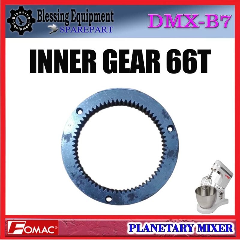 DMX-B7 SPAREPART RING GEAR 66 TEETH | INNER GEAR 66T Planetary Mixer 7L FOMAC DMX B7 INTERNAL GEAR Z-66  | RODA PENGGERAK INTERNAL 66 GIGI MESIN PENGADUK ADONAN 7 LITER DMXB7 FOMAC