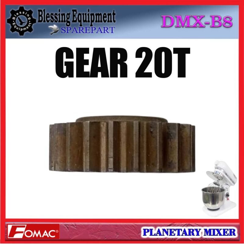 DMX-B8 SPAREPART GEAR 20T Planetary Mixer 8L FOMAC DMX B8 GIGI TRANSMISI | GIGI 20 UNTUK MESIN PENGADUK ADONAN 8 LITER DMXB8 FOMAC - Image 4