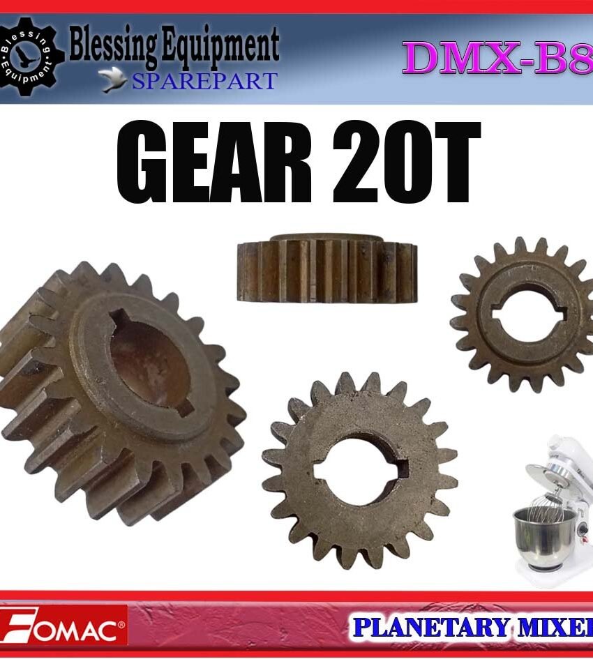 DMX-B8 SPAREPART GEAR 20T Planetary Mixer 8L FOMAC DMX B8 GIGI TRANSMISI | GIGI 20 UNTUK MESIN PENGADUK ADONAN 8 LITER DMXB8 FOMAC