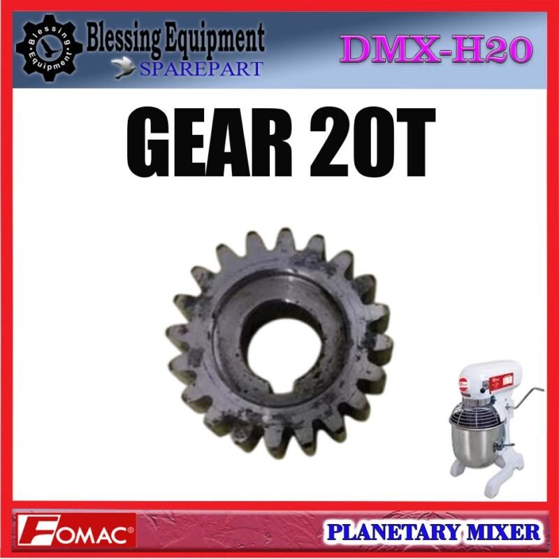 DMX-H20 SPAREPART GEAR 20T Planetary Mixer 20L FOMAC DMX H20 GEAR | RODA PENGGERAK 20 GIGI UNTUK MESIN PENGADUK ADONAN 20 LITER DMXH20 FOMAC