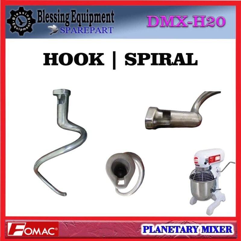 DMX-H20 SPAREPART HOOK | SPIRAL Planetary Mixer 20L FOMAC DMX H20 Hook Shape Beater | KAIT | ALAT PENGADUK BERBENTUK KAIL UNTUK MESIN PENGADUK ADONAN 20LITER DMXH20 FOMAC - Image 3