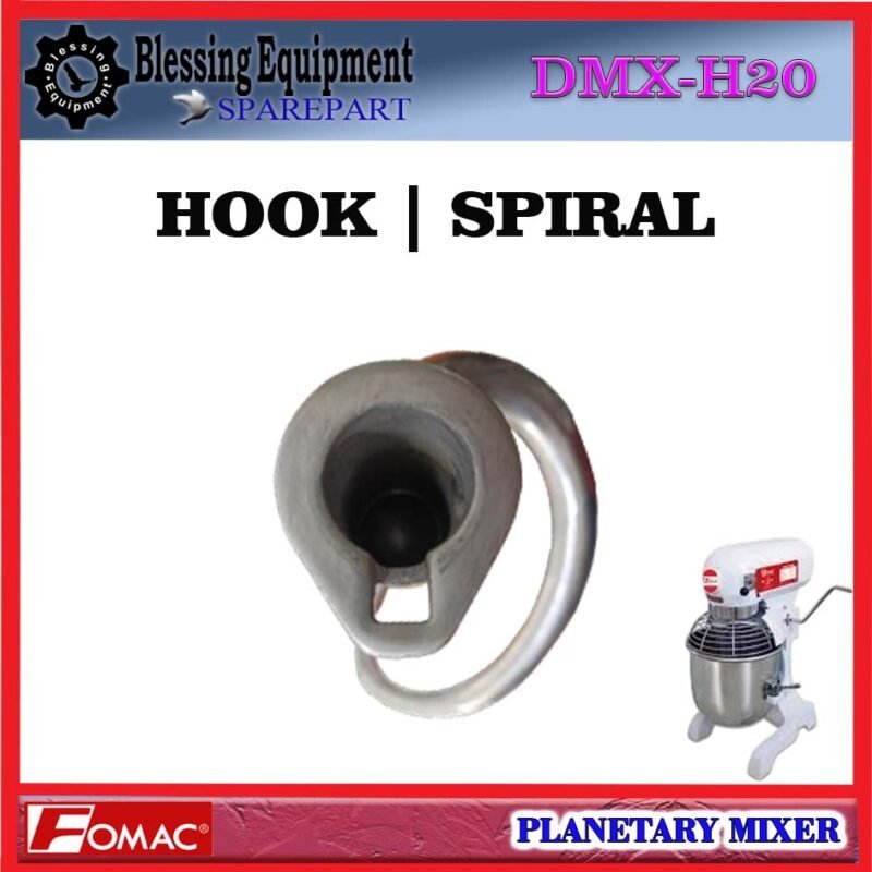 DMX-H20 SPAREPART HOOK | SPIRAL Planetary Mixer 20L FOMAC DMX H20 Hook Shape Beater | KAIT | ALAT PENGADUK BERBENTUK KAIL UNTUK MESIN PENGADUK ADONAN 20LITER DMXH20 FOMAC - Image 5