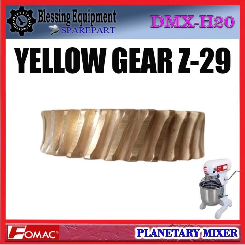 DMX-H20 SPAREPART GEAR NANAS 29 GIGI | YELLOW GEAR Z=29 Planetary Mixer 20L FOMAC DMX H20 GEAR | GEAR MATAHARI | RODA GIGI KUNING Z-29 MESIN PENGADUK ADONAN 20 LITER DMXH20 FOMAC - Image 5