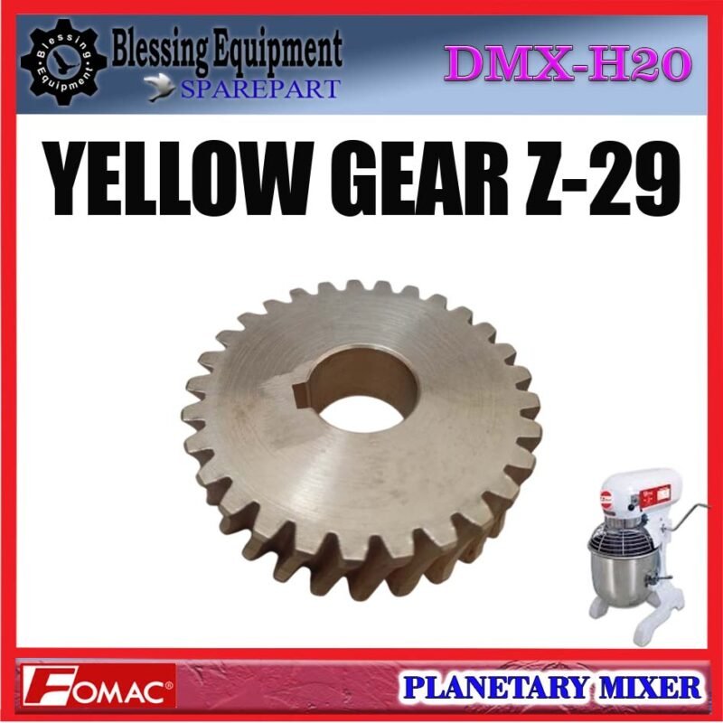 DMX-H20 SPAREPART GEAR NANAS 29 GIGI | YELLOW GEAR Z=29 Planetary Mixer 20L FOMAC DMX H20 GEAR | GEAR MATAHARI | RODA GIGI KUNING Z-29 MESIN PENGADUK ADONAN 20 LITER DMXH20 FOMAC - Image 3