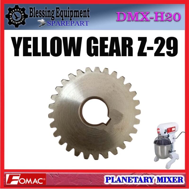 DMX-H20 SPAREPART GEAR NANAS 29 GIGI | YELLOW GEAR Z=29 Planetary Mixer 20L FOMAC DMX H20 GEAR | GEAR MATAHARI | RODA GIGI KUNING Z-29 MESIN PENGADUK ADONAN 20 LITER DMXH20 FOMAC - Image 6