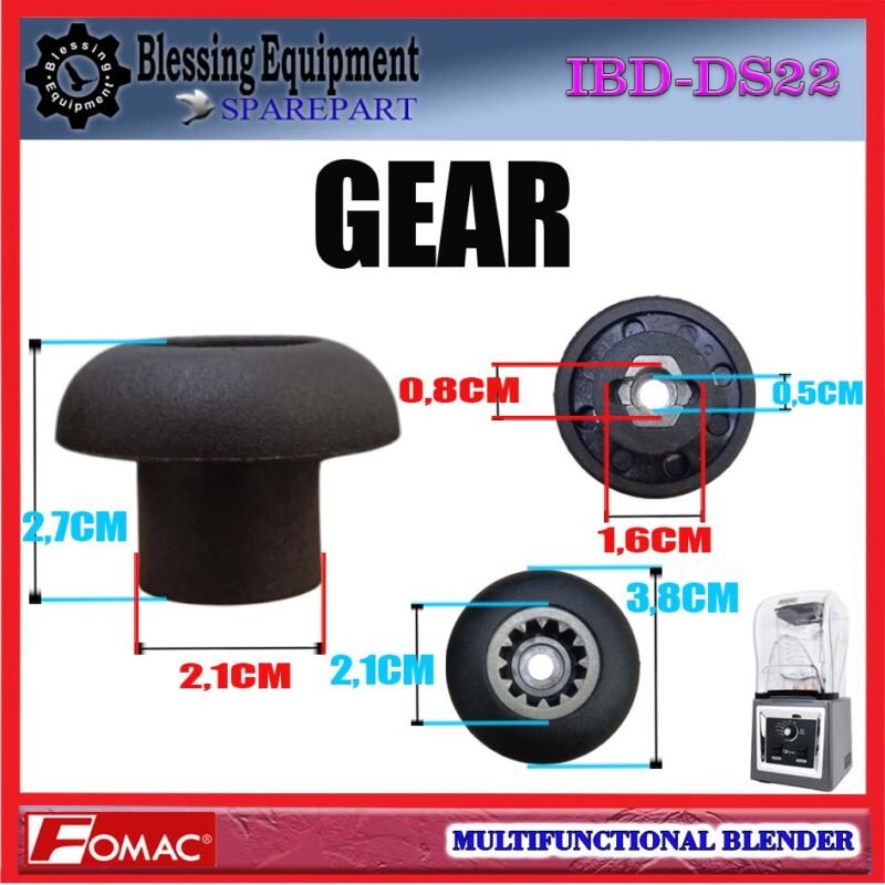IBD-DS22 SPAREPART KOPLING | DRIVE SOCKET | GEAR Multifunctional Ice Blender FOMAC IBD DS22 MUSHROOM COUPLER | COUPLING | RODA GIGI | KONEKTOR SOKET GIR BLENDER IBDDS22 FOMAC - Image 2