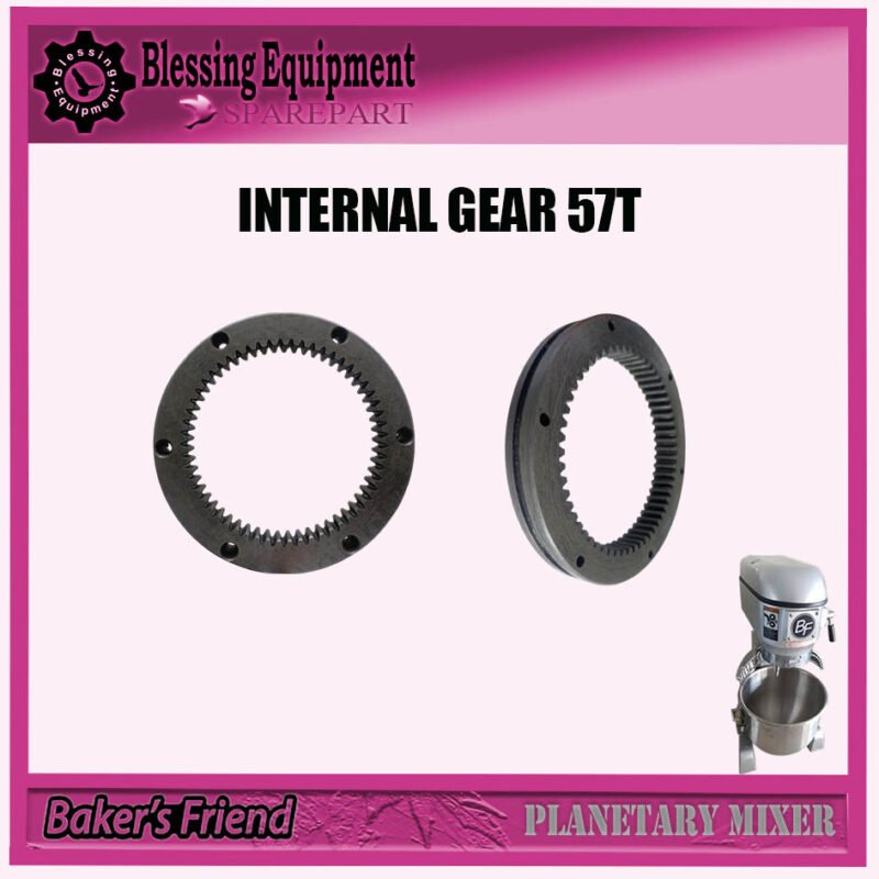 BF-15 SPAREPART INNER GEAR 57 TEETH | INTERNAL GEAR 57T Planetary Mixer 15L BAKER'SFRIEND BF 15 RING GEAR | RODA PENGGERAK INTERNAL 57 GIGI UNTUK MESIN PENGADUK ADONAN 15 LITER BF15 BAKERS FRIEND