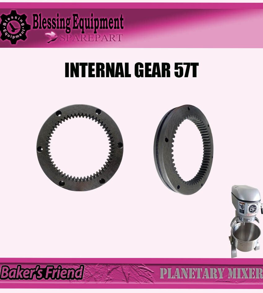 BF-15 SPAREPART INNER GEAR 57 TEETH | INTERNAL GEAR 57T Planetary Mixer 15L BAKER'SFRIEND BF 15 RING GEAR | RODA PENGGERAK INTERNAL 57 GIGI UNTUK MESIN PENGADUK ADONAN 15 LITER BF15 BAKERS FRIEND