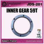 JDS-201 SPAREPART INNER GEAR 59 TEETH | INTERNAL GEAR 59T Planetary Mixer 20L BAKERS FRIEND JDS 201 RING GEAR | RODA PENGGERAK INTERNAL 59 GIGI UNTUK MESIN PENGADUK ADONAN 20 LITER JDS201 BAKERS FRIEND