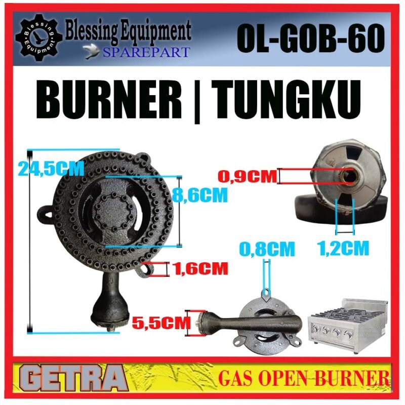 OL-GOB-60 SPAREPART BURNER | REVIEW BURNER STOVE LOW PRESSURE Gas Open Burner GETRA OL GOB 60 KEPALA PEMBAKAR | TUNGKU KOMPOR OLGOB60 GETRA OL-GOB-60 SPAREPART BURNER | REVIEW BURNER STOVE LOW PRESSURE Gas Open Burner GETRA OL GOB 60 KEPALA PEMBAKAR | TUNGKU KOMPOR OLGOB60 GETRA - Image 2