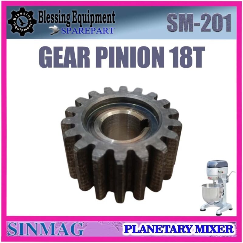 SM-201 SPAREPART GEAR PINION 18T Planetary Mixer 20L SINMAG SM 201 GEAR | RODA TRANSMISI 18 TEETH | RODA 18 GIGI MESIN PENGADUK ADONAN 20 LITER SM201 SINMAG - Image 5